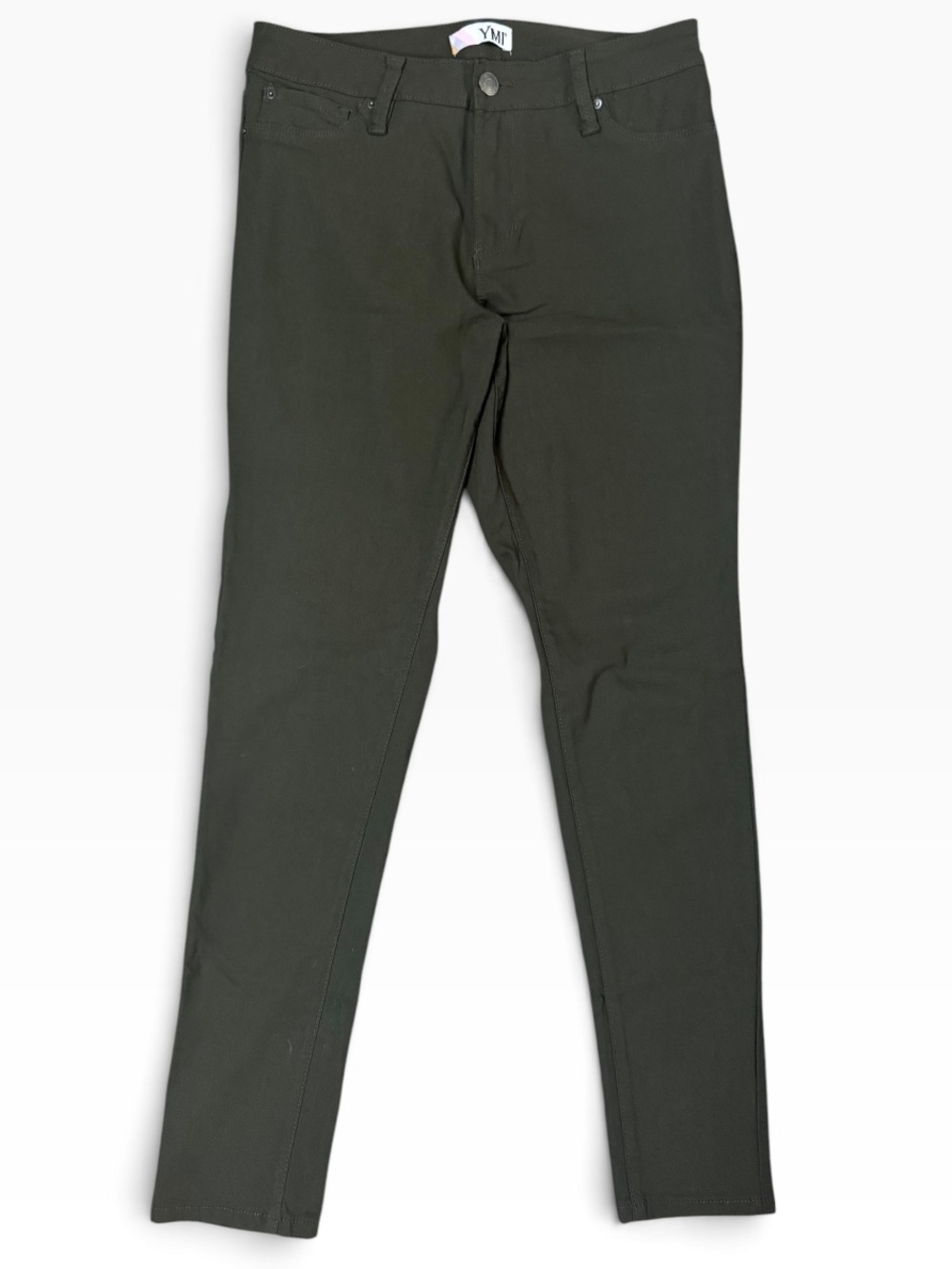YMI Skinny Jeans Women’s L 31x30 Mid Rise Stretch Denim Olive